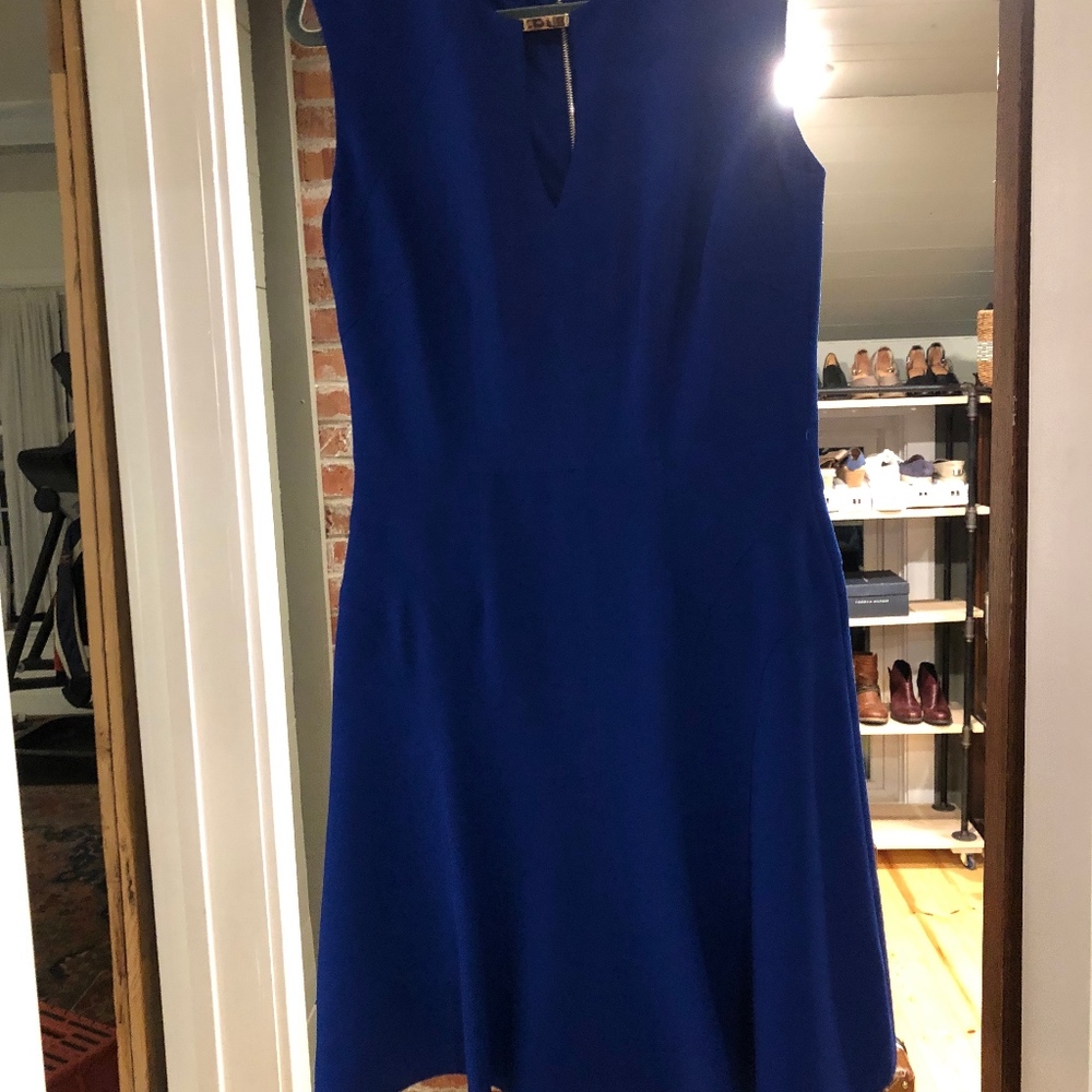 Royal Blue Cache Dress with Gold Accents - Size 10